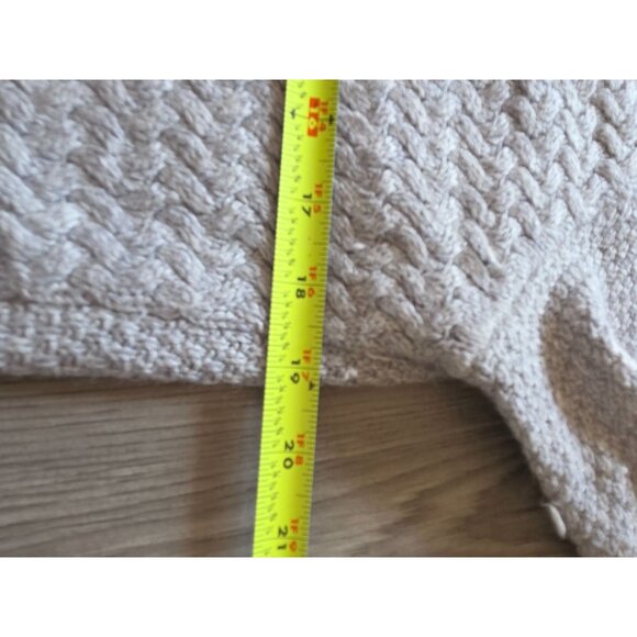 Loft Womens Cable Knit Sweater L Cotton & Wool Blend Gray - Picture 7 of 7